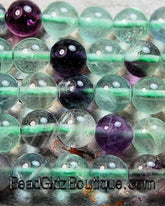 Fluorite -8mm Rainbow Fluorite Round (AB grade) Beads-  15.5 inch strand